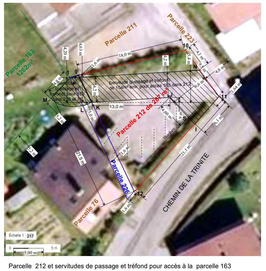 Terrain  vendre  Grardmer -  vente uniquement de la parcelle 163